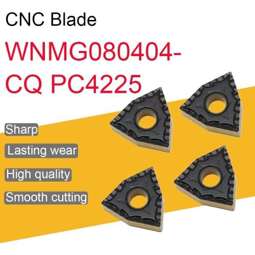 10PCS WNMG080404-CQ PC4225 Carbide Inserts High Quality WNMG 080404 Blade CNC Lathe Tool Machine External Turning Tools
