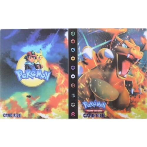 240pcs Pokemon Cards Playing Game Holder Binder Cartoon Anime Map Card Book Folder Loaded List Collection Kids Boy Toys Gift