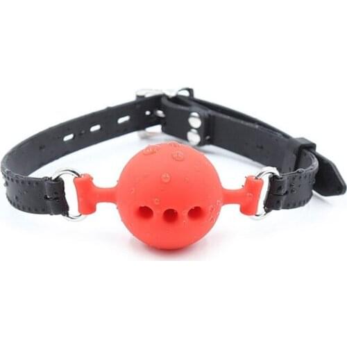 3 Size Silicone & PU Leather Lovers Mouth Gag Ball Gag Sex Bondage Mouth Stuffed Adult Game Sex Toys Sex Products for Couple