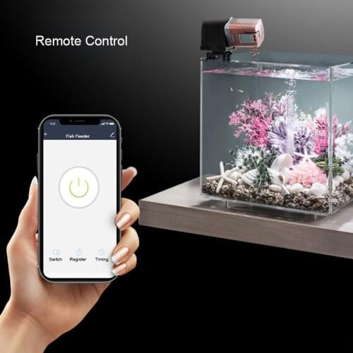Wifi Auto Fish Feeder with Voice Control Support APP Remote Control Automatic Feeding Device Timing Feed Aquarium Accessories