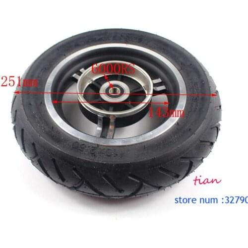 Free shipping 10 Inch Scooter Wheel With Drum Brake 10x2.5 Pneumatic Wheel Use Tire for 10 inch electric scooter