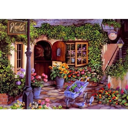 Free shipping wall art garden flowers impression painting artwork printed oil painting WK-- (408)