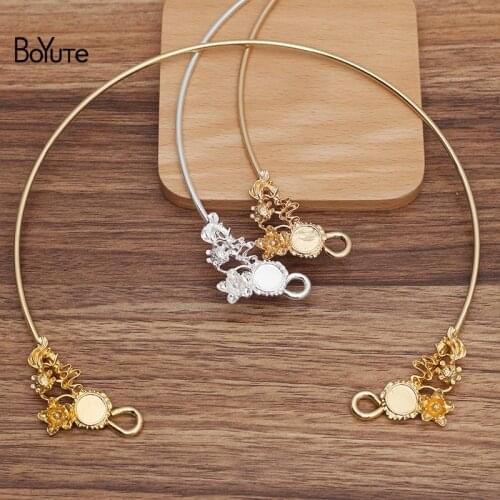 BoYuTe (5 Pieces/Lot) 170*2.5MM Metal Iron Dual-Use Choker Headband Materials Diy Handmade Jewelry Accessories