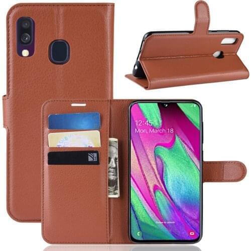 50pcs/Lot Litchi Pattern Flip PU Leather Wallet Phone Case For Samsung Galaxy A10 A20 A30S A50S A40 A70S M10 M20 Lychee Grain