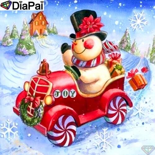 DiaPai 100% Full Square/Round Drill 5D DIY Diamond Painting "Cartoon snowman" Diamond Embroidery Cross Stitch 3D Decor A19987