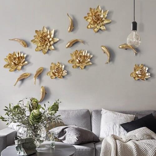 Home decor modern living room decoration gold wall sticker decorations for room bedroom decor wall decals