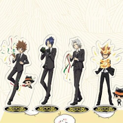 Home Tutor Hitman Reborn Anime Figure Tsunayoshi Kyouya Hibari Action Figures Acrylic Stand Model Toy Desk Decoration Xmas Gifts