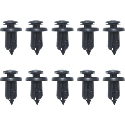 10pcs Front Bumper Retainer Clip Push Type Retainer W/Metal Insert 91505-S9A-003 For Honda Locking Hooks Fastener Latch Rivet