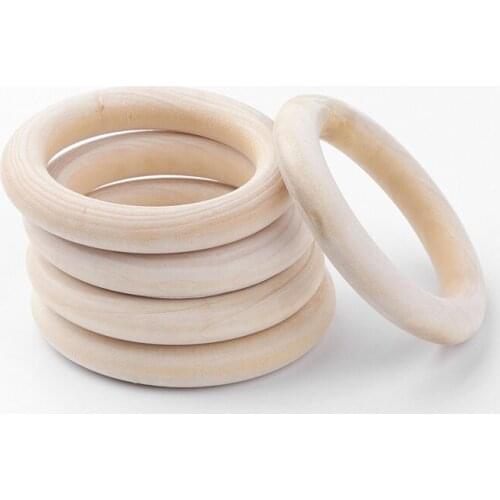 100/200/500pcs 24~58mm Natural Wood Rings Wooden Links Bleach for Jewelry Making Necklace Bracelet DIY Crafts