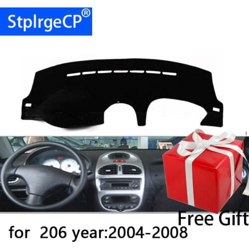 For Peugeot 206 2004-2008 dashboard mat Protective pad Shade Cushion Pad interior sticker car styling accessories