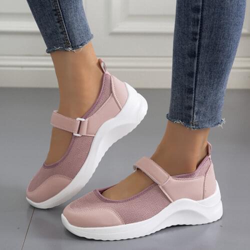 Rimocy Breathable Mesh Sport Shoes for Women 2021 Comfortable Walking Flat Sneakers Woman Plus Size White Casual Shoes Ladies