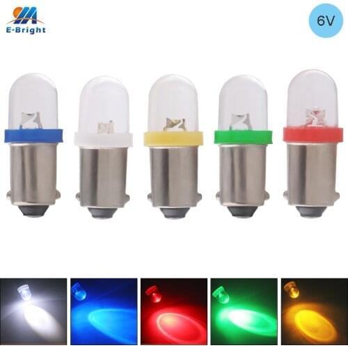 YM E-Bright 6V 6.3V DC 10 PCS BA9S T4W T11 LED Bulbs Flashlight 53 57 1895 1891 Car Toy Battery For Old Pinball Machine 64111