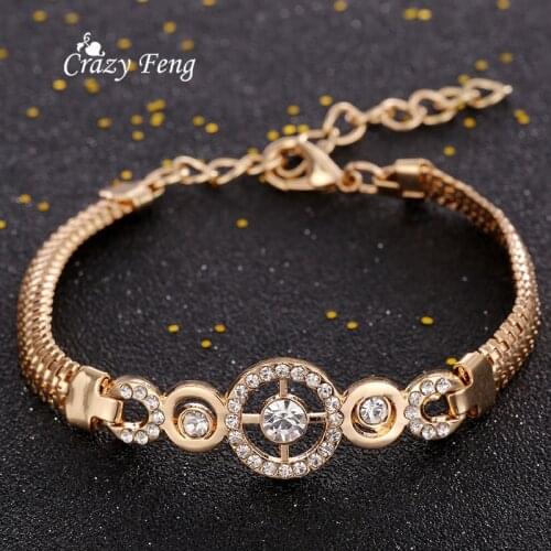 Fashion Charm bracelet for women European Korean and American gold Color jewelry birthday Valentines gift free shipping