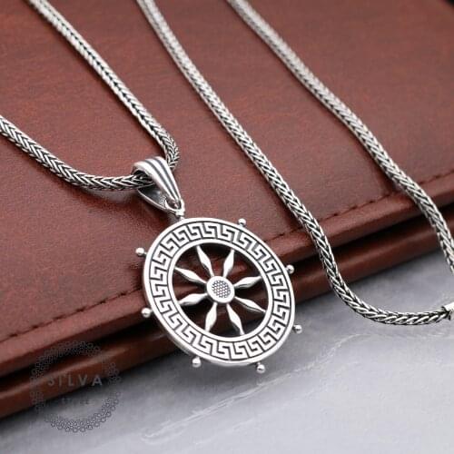Silva Original 925 Sterling Silver Leash Pendant Necklace for Men S925 silver fashion Jewelry Gift Mens Cable Chains