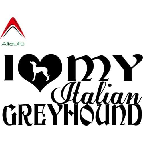 Aliauto Creative Car Sticker I Love My Italian Greyhound Fashion Styling Accessories PVC Decal for X Trail Lada Priora,14cm*7cm