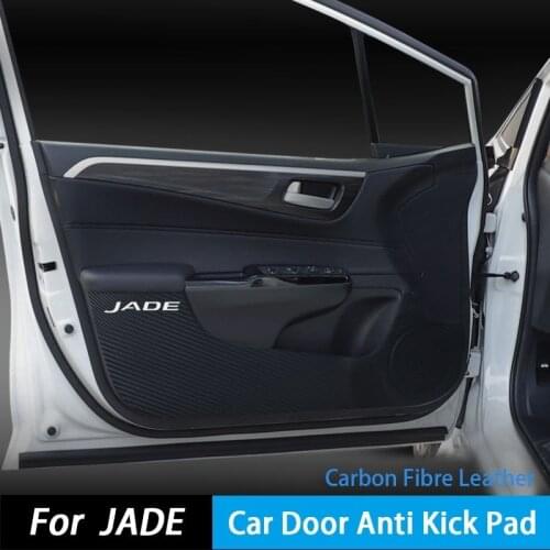 Car Door Stickers Anti Kick Pad for Honda Jade Anti Scratch Car Door Sill Protector Decal Carbon Fibre Leather Car Accessories