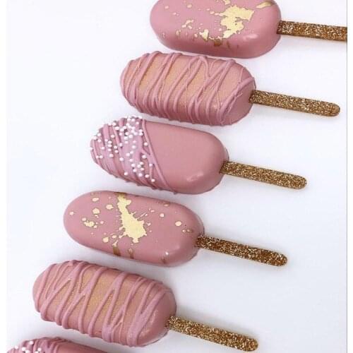 5pcs/lot Ice Cream Sticks Acrylic DIY Handmade Model Ice Cream Sticks Jelly Color Ice Cream Sticks Popsicles for Party Supplies