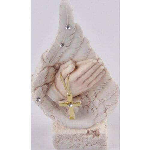 Resin Christ Cross Hand Religious Ornament Sculpture Good Blessings