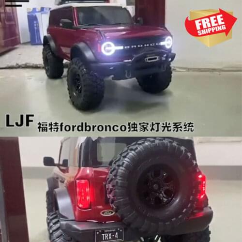 Radio control car RC Led light head brake reverse Turn signal for TRX4 Traxs ford Bronco option parts