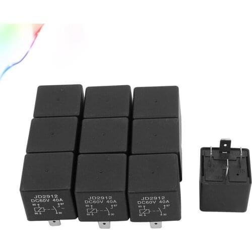 JD2912 DC 60V 40A 4/5 Pins SPST Vehicle Car Security Power Relay 10pcs