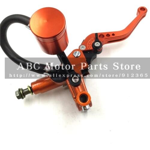 Hydraulic Brake Lever for KTM Dirt Bike Pit Bike With Mirror Mounts 5 gear Lever motorcycle motocross CNC Oil Cup Orange Colour