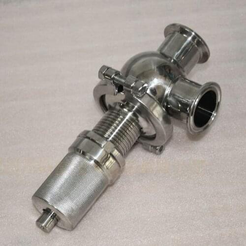 1.5" SUS304 Stainless Steel Sanitary Adjustable Pressure Relief Valve Tri Clamp Safety Valve Liquid Gas Brew Diary