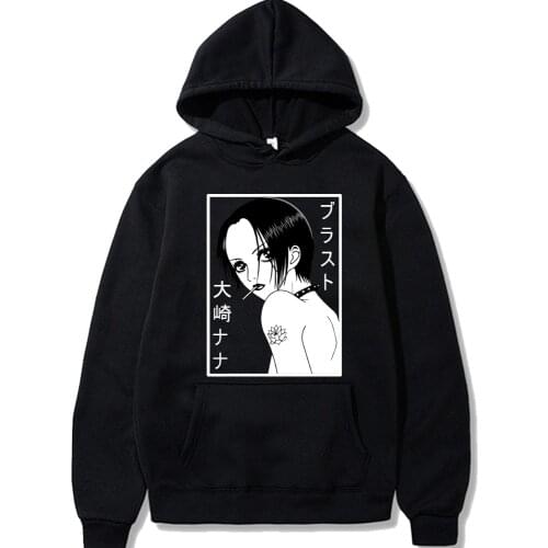 Anime Nana Osaki Hoodie Hip Hop Casual Loose Print Streetwear Male Cloth