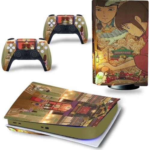 Spirited Away PS5 Standard Disc Edition Skin Sticker Decal Cover for PlayStation 5 Console & Controller PS5 Skin Sticker Vinyl