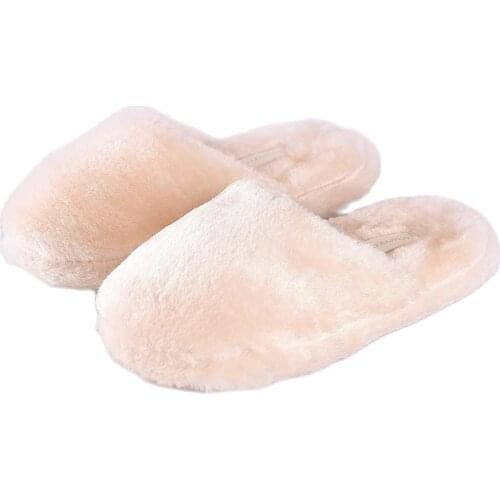 Women Home Slipper Plush Cream Color Soft Texture Stylish Design Pleasant View Quality Product Handy Winter Months For 2021 Trend style