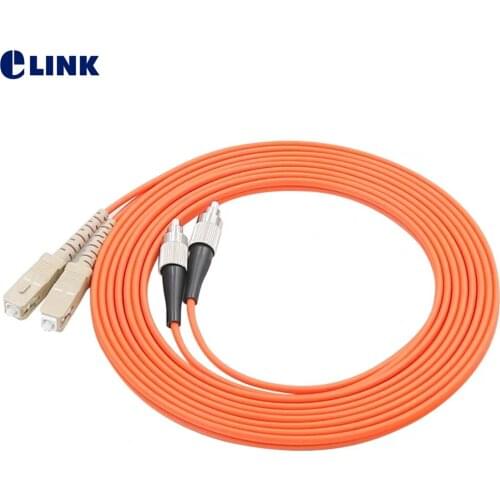 10pcs fiber optic patch cord SC-FC duplex 1 2 3 5 7 10M 50/125 62.5/125um FC-SC OM1 OM2 dual ftth jumper free shipping IL