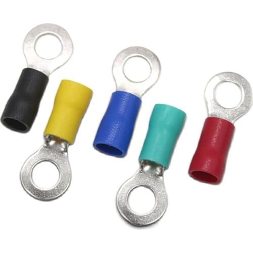 100pcs RV1.25-4 ring insulated terminal copper electrical crimp terminals for wire cable
