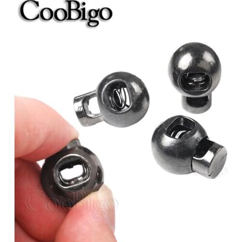 Toggle Cord Lock Ends Stopper Clip Clasp Sportswear Hats Mask Shoelace Paracord Backpack Bag DIY Accessories Black Plastic 20pcs
