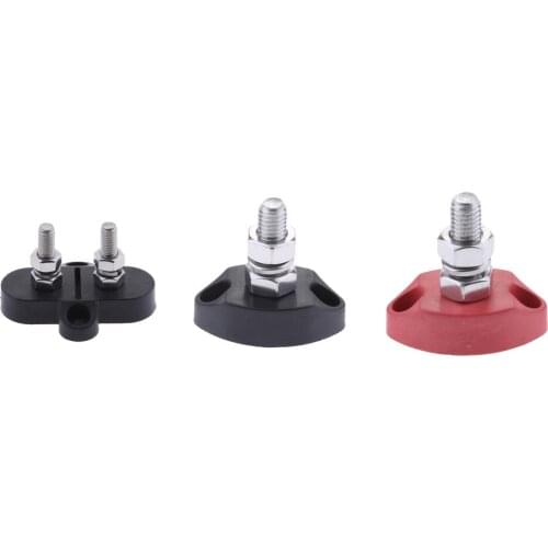 3pcs Junction Block Power Post Stainless Steel Insulated Terminal Stud 6mm