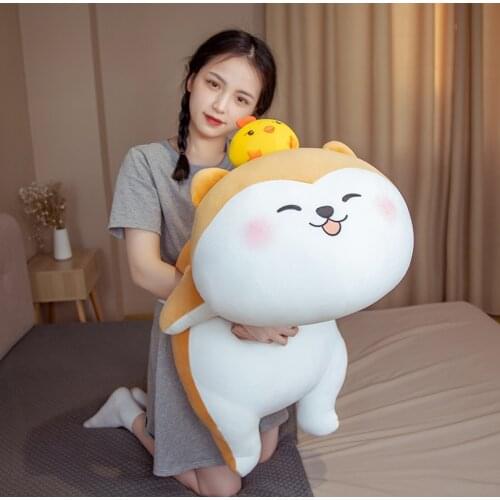 50/70CM Soft New Cute Stuffed Shiba Inu Toys Plush Lying Chai Dog Soft Toy Animals Plushie Doll Pillow for Kids Birthday Gift