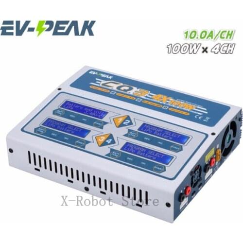 EV-PEAK CQ3100W x 4 RC Balance Lipo Battery Charger Nimh Nicd lithium Battery Charger Discharger with Digital LCD Screen