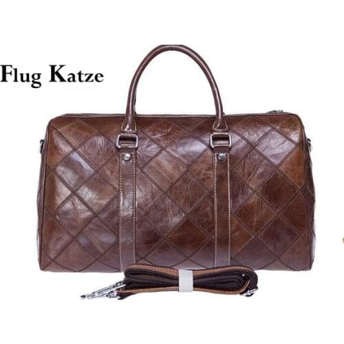 Flug Kazte Super Large Genuine leather Travel Bag Italian Leather Weekender Cowhide Duffle