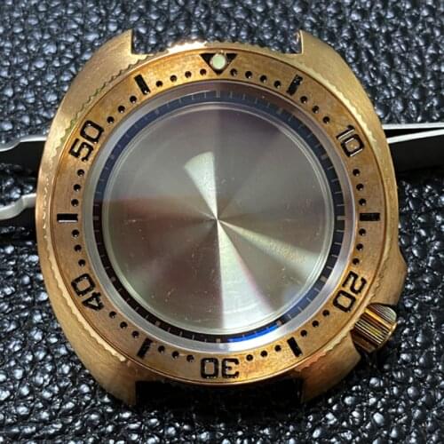 Tin Bronze 6105 Abalone Modified Watch Case Fitted with NH35A Movement 45mm Watch Case for Mechanical Wristwatch