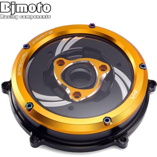 Motorcycle Racing Clear Clutch Case Cover Guard Protector Spring Retainer For Ducati Panigale V4 Speciale V4S 18 19 Motor Parts