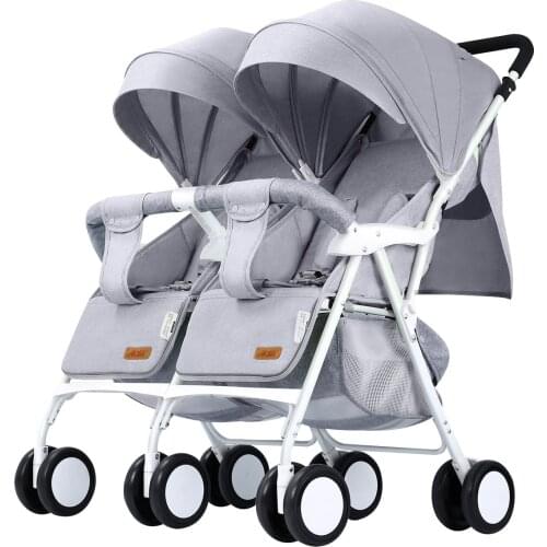 Twin Baby Strollers Lightweight Folding Double Car Can Sit on The Trolley That Can Lie Down Dragon Phoenix Baby Two-childtrolley