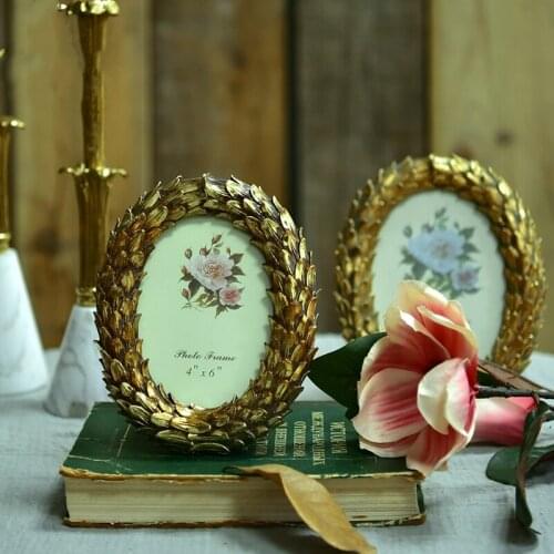 6/7 Inch European Style Retro Resin Photo Frame Living Room Ornaments