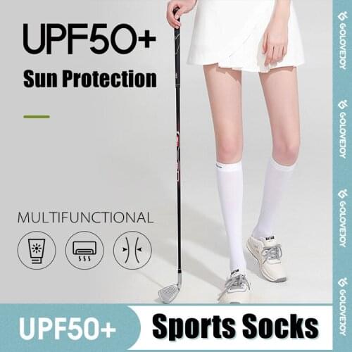Golf Socks Stocking Woman Breathable Summer Sunscreen Wicking Calf Socks Knee-High Hose Modified Legs Cool Feeling Sport Socks