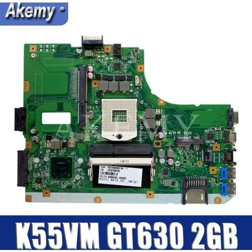 K55VM motherboard For Asus K55VM K55V K55 K55VJ laptop motherboard K55VM GT630 2GB REV 2.2 Test original mainboard