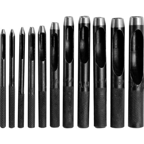 LMDZ Punching Leather Hole Punch Round Steel Leather Craft Hollow Hole Punch Metal Gaskets Plastic Rubber Tools 1mm-10mm