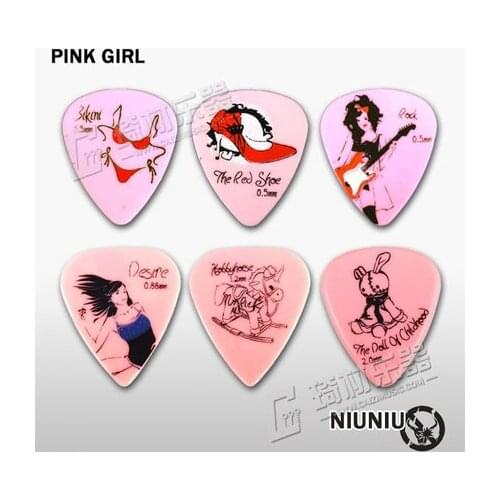 NNPICK by IM Classic Standard Shape Pink Girls Guitar Pick Plectrum Mediator Gauge 1.0mm
