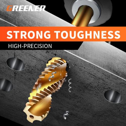 M3 M4 M5 M6 M8 M10 M12 Tap Drill Bits Hex Shank Machine Hand Taps Titanium Coated HSS Drilling Tap Bits Thread Screw Tools