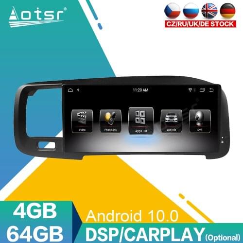 Carplay For Volvo S60 V60 Radio Audio 2011 - 2017 Android GPS Multimedia Touch Screen Navigation Video Player Stereo Head Unit