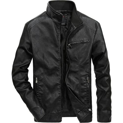 Mens Leather Jackets High Quality Classic Motorcycle Jacket Male Plus faux leather jacket men spring Drop shipping