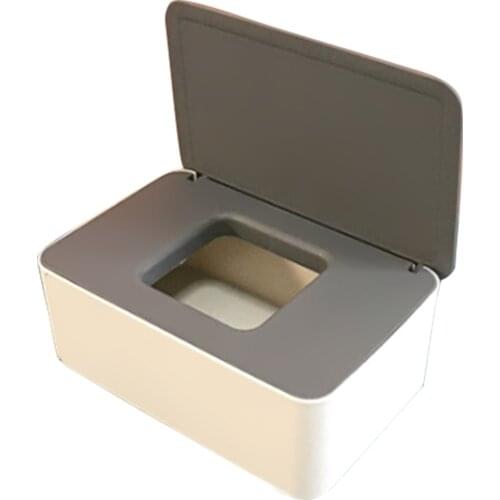 Disposable Mask Storage Box Dust-proof Flip Cover Mask Box Wet Tissue Case with Lid Portable for Home Work Outdoor