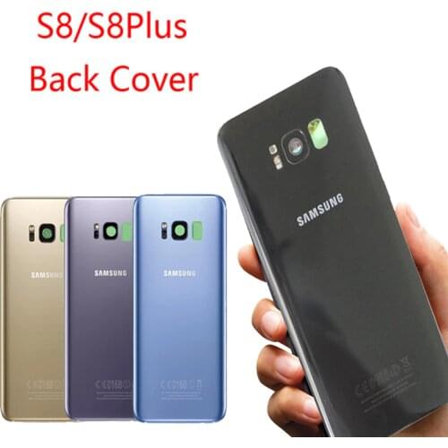 ORIGINAL Back Glass for SAMSUNG Galaxy S8 G950 G950F Display S8 Plus G955 G955F Battery Cover Rear Door Housing with Camera Lens