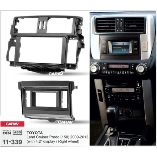 2Din Fascia for TOYOTA Land Cruiser Prado (150) with 4.2" display Right wheel Radio DVD Stereo Panel Dash Install Trim